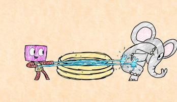 Rookie Robot Explores the World - Splash! - Rookie and the Elephant