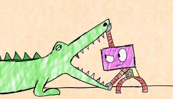Rookie Robot Explores The World - Snap! - Rookie and the Crocodile